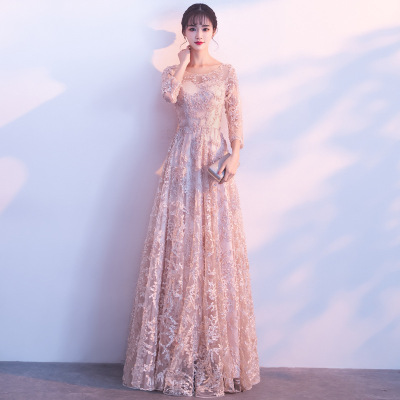 礼服裙女2020新款秋季宴会聚会名媛派对韩版时尚修身显瘦晚礼服裙