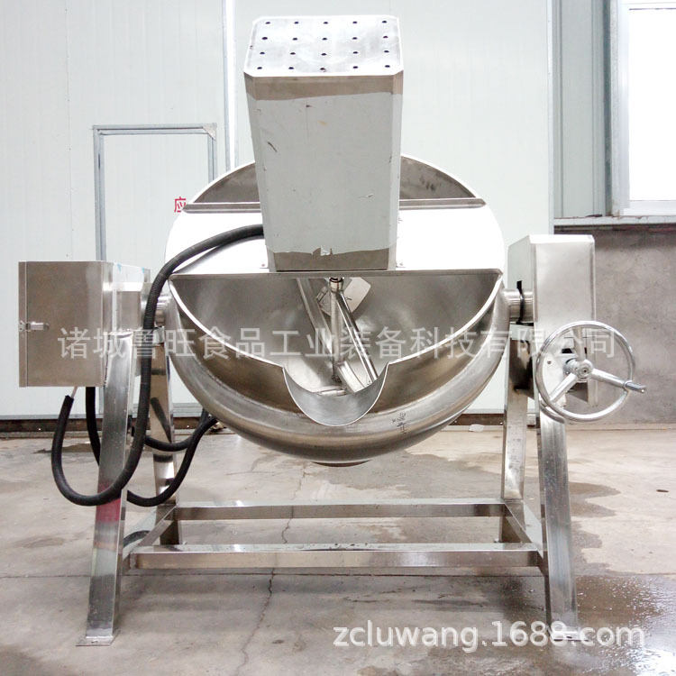 电加热可倾搅拌夹层锅 厨房餐厅专用夹层锅 全不锈钢夹层锅