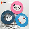 USB heating thermos cushion Creative mini thermal insulation disc round soft glue coaster practical gift