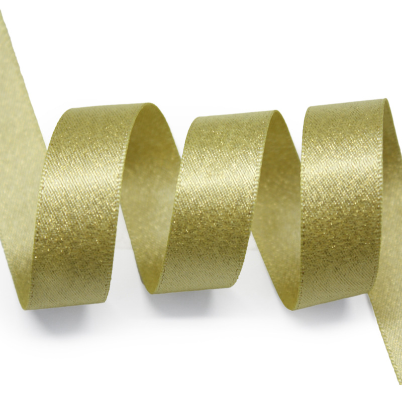 Yao Ming cinta rollo lote satén dorado cinta poliéster tela accesorios hechos a mano 3mm 000-347
