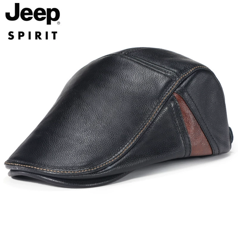 Шлепок JeepSpirit мужская кепка с козырьком кожаная шляпа OM18CD996CA0127