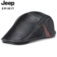 Шлепок JeepSpirit мужская кепка с козырьком кожаная шляпа OM18CD996CA0127
