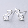 Universal earrings, silver needle, simple and elegant design, silver 925 sample