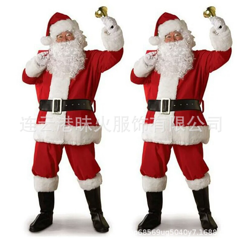 Explosions Santa Claus clothing European and American sexy underwear manufacturers wholesale large size Christmas clothing set a generation of hair
