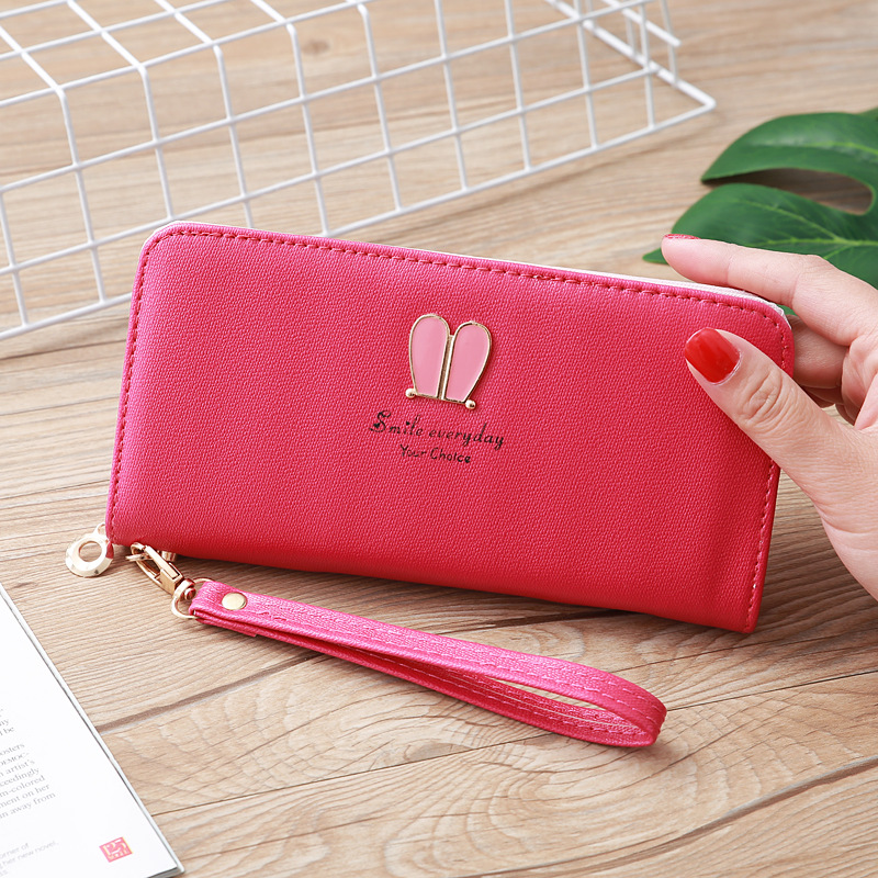 Korean Rabbit Ear Zipper Long Wallet display picture 22