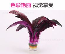批发鸡毛毽子 毽球 大号花式耐踢儿童成人男女花健身牛筋底