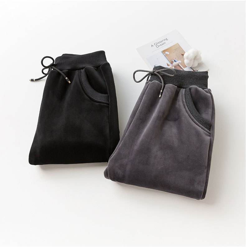 金丝绒哈伦裤_23