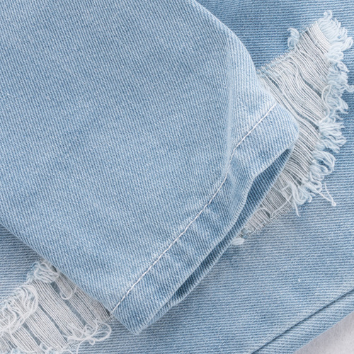 2018 new autumn children's clothing, boys and girls fashionable pants, baby light-colored ripped denim trousers, trendy for small and medium-sized children