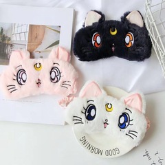 Sailor Moon Luna cat eye mask sleep breathable female and men cartoon blackout ice cat eye mask