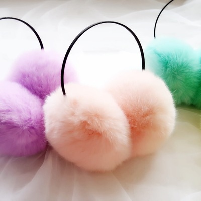 factory Rabbit fur Plush Earmuff keep warm Earmuff winter lovely Ear package Cold proof Ear
