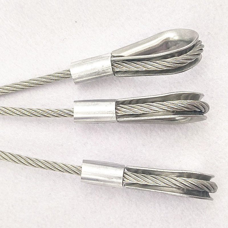 Cuerdas de acero prensadas con manga de aluminio equipo de ejercicios de cuerda de tracción de cuerda de acero anticaída cuerda de tracción de elevación de cuerda de acero