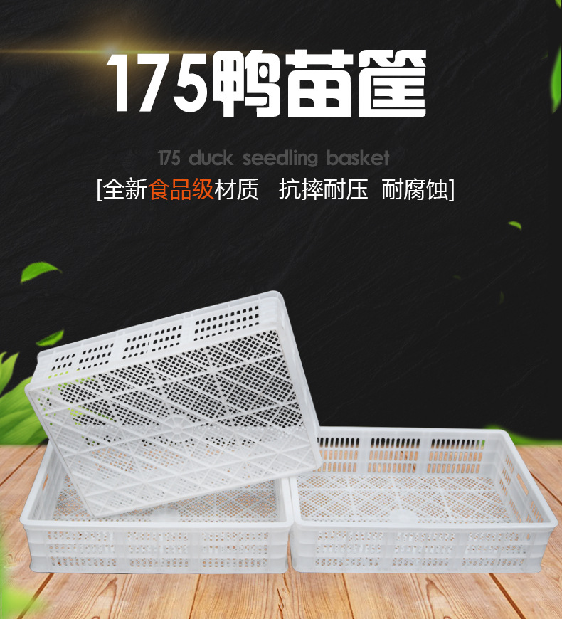 厂家直销养殖场鸡苗筐 全新料水果胶框蘑菇筐 白色长方形塑料框子