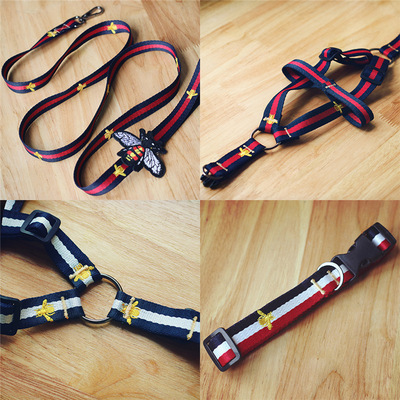 Original Pet collars Supplies Chaopai Kitty Teddy Large dogs Traction rope Thoracolumbar band Safety belt Corgi