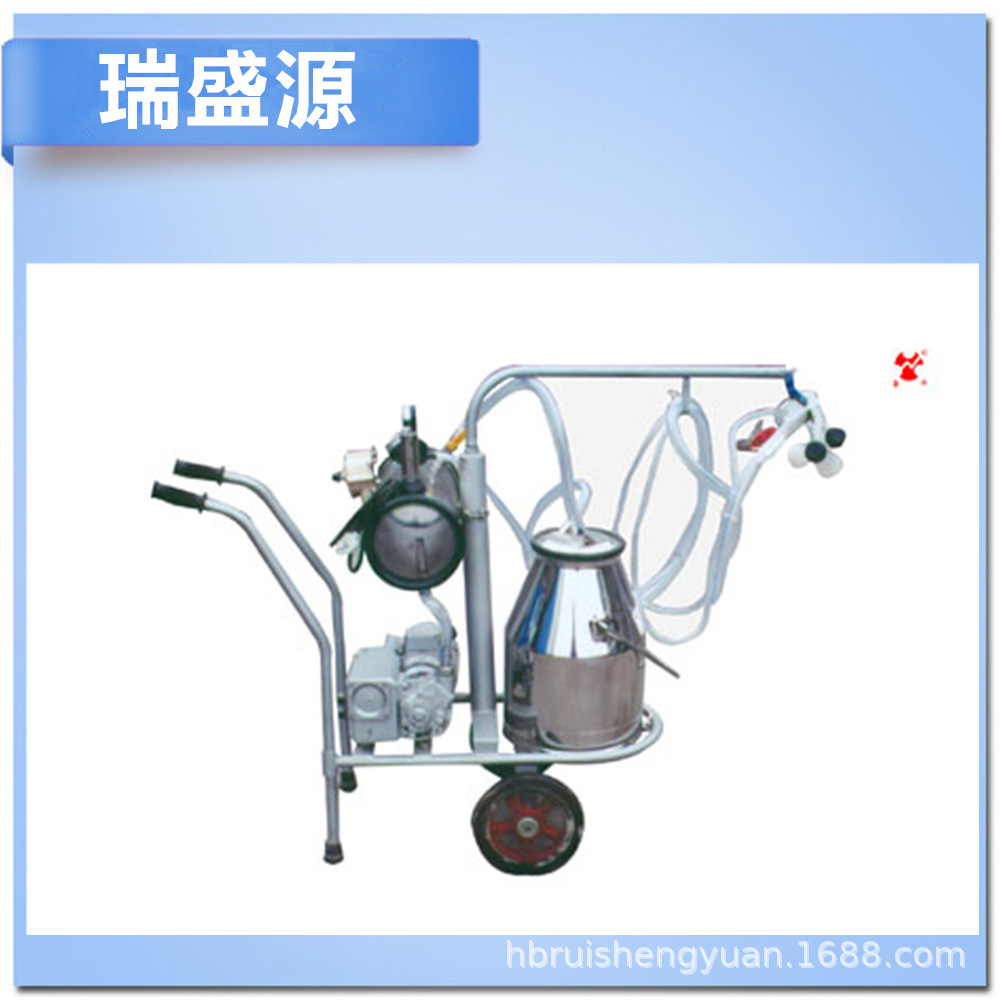 畜牧养殖场设备 挤奶机 手推车小型真空单双缸挤奶机 厂家供应
