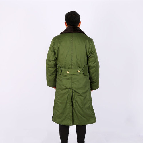 Wholesale winter green grass long military-style down jackets, cold storage insulation plus size plus thickness work labor-saving down jackets