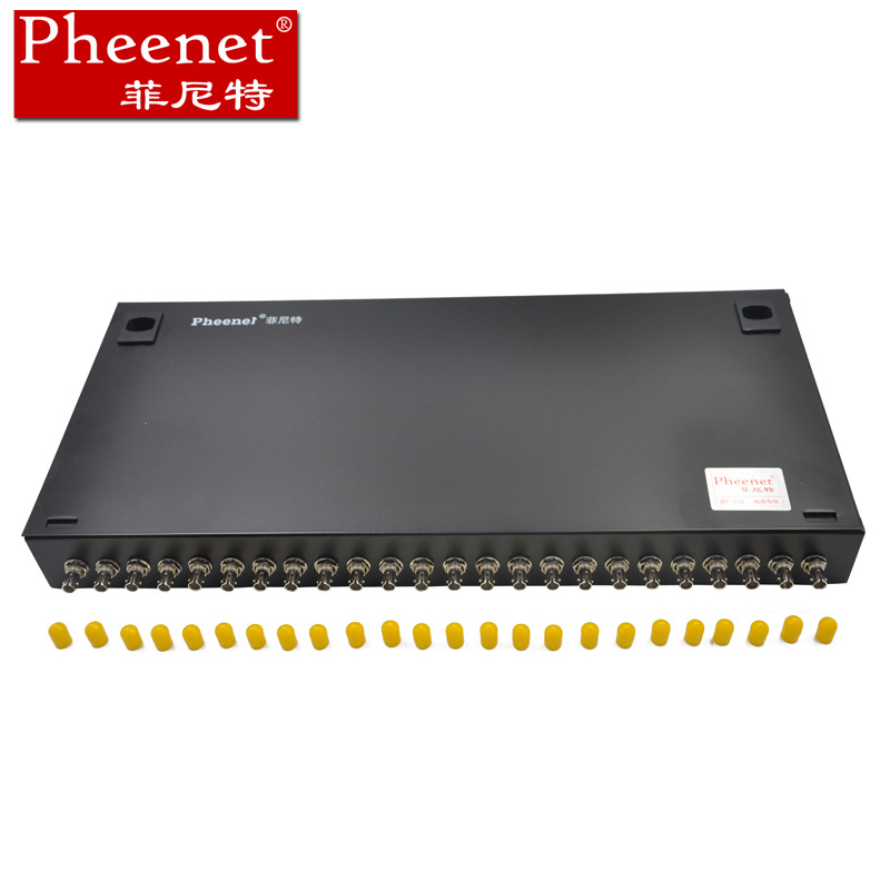 Pheenet菲尼特 24口ST多模满配机架式光纤终端盒光缆尾纤熔接