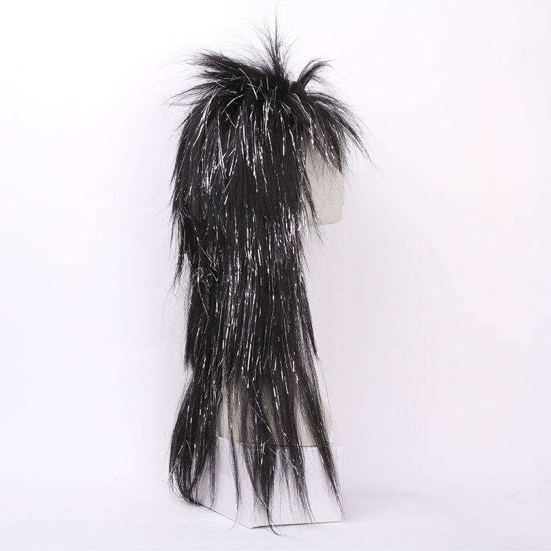 Newlook IMG-1359 moda nueva peluca navideña con forma de asesino negro