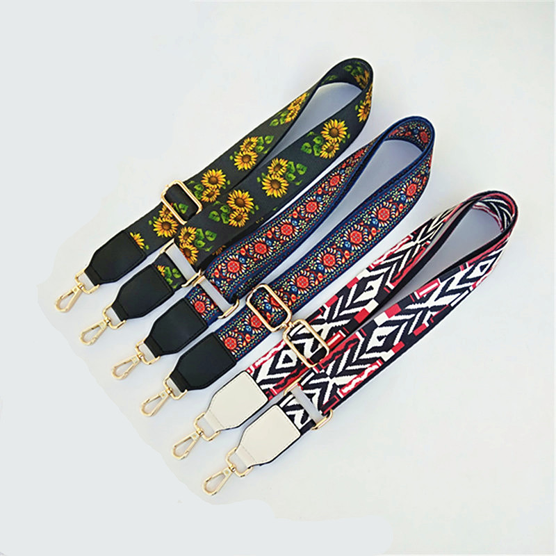 All Seasons Season Women'S Gender Ethnic Style Style All Seasons Polyester Flower Sling Strap Bag Accessories