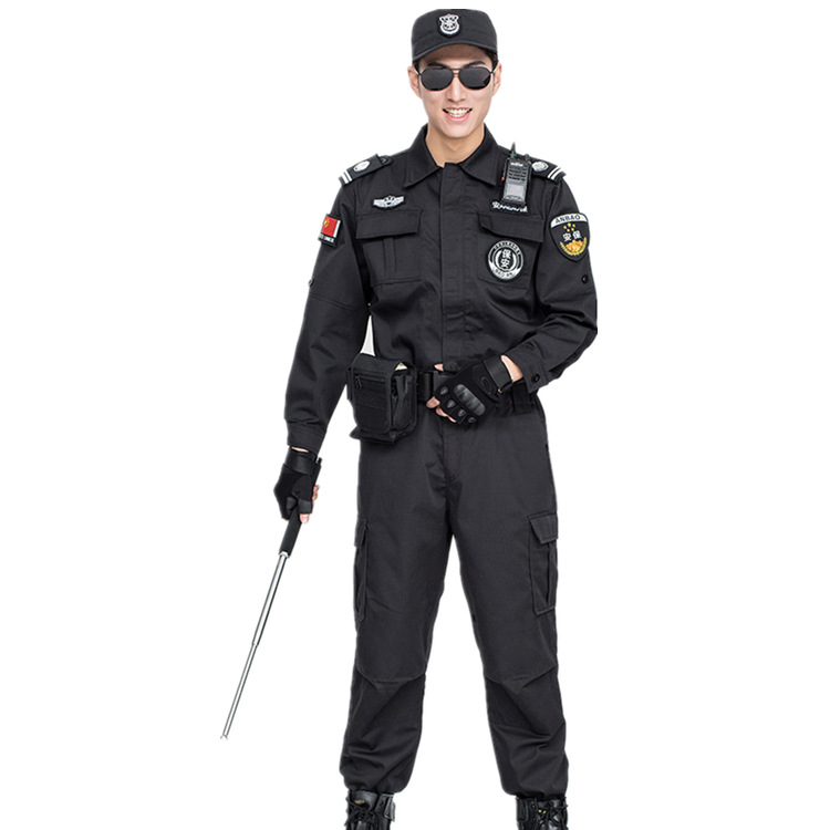 Spring and autumn payment Security uniform Twill polyester-cotton blend Duty service suit summer Short sleeved Security staff suit
