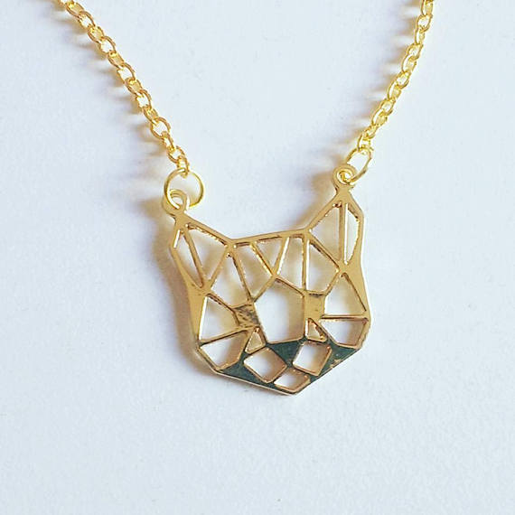 Hollow cat pendant necklace plating gold silver animal kitten necklace clavicle chain wholesale