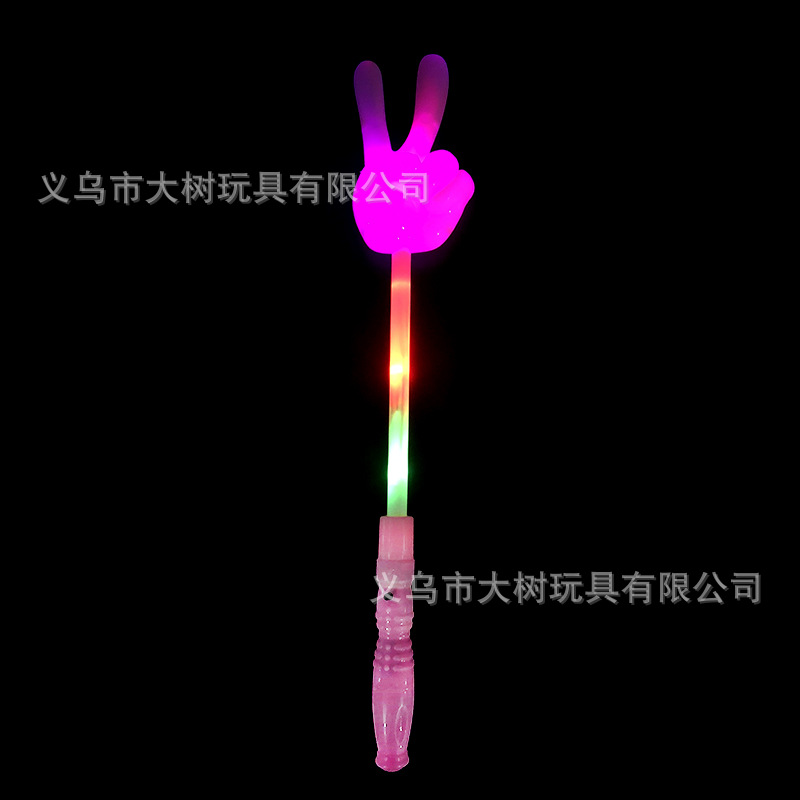 Luminoso Victoria gesto forma Flash Stick pulgar forma palo de luz corona flash palo de juguete al por mayor