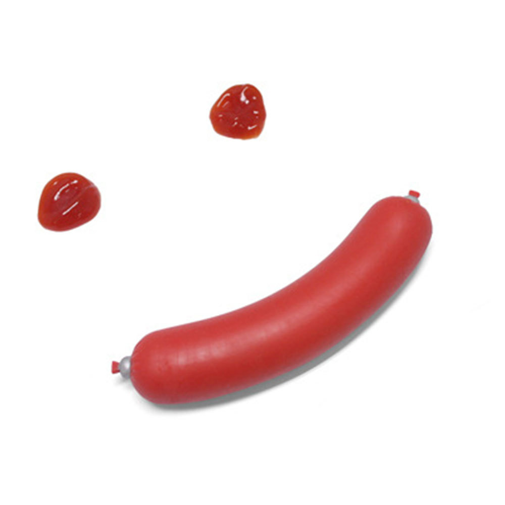 （中性） 发泄仿真挤压拉伸减压香肠玩具 颜色变参 颜色->红