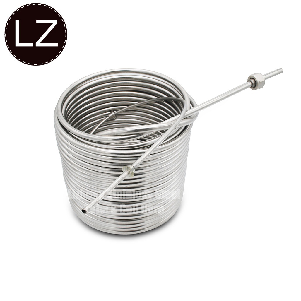 加工定制蛇形弯管圆环弯管加热冷却螺旋管啤酒双层双盘不锈钢盘管