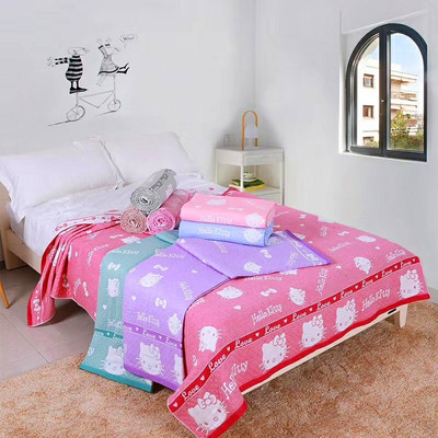 毛巾被纯棉单人夏季午睡毯三层全棉纱布夏凉被成人棉纱盖被|ms