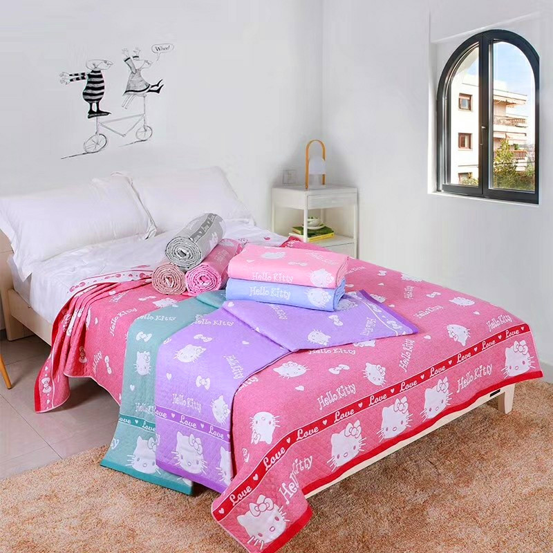 毛巾被纯棉单人夏季午睡毯三层全棉纱布夏凉被成人棉纱盖被|ms