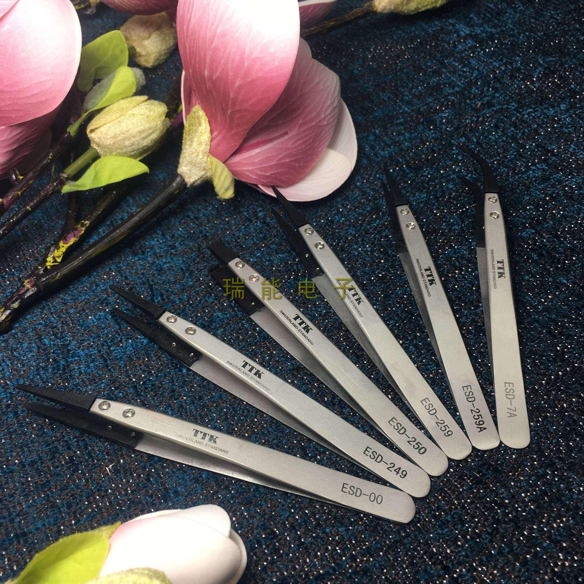 TTK可换头加硬精密镊子ESD-00/2A/7A/249/259/259A/242/250