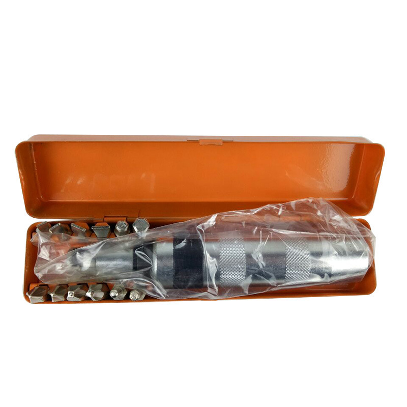 14-teiliger Schlagschraubersatz mit Schraubendreheraufsätzen in Metallbox, Chrom-Vanadium-Stahl Rostentferner Schraubendreher Hardwarewerkzeuge.