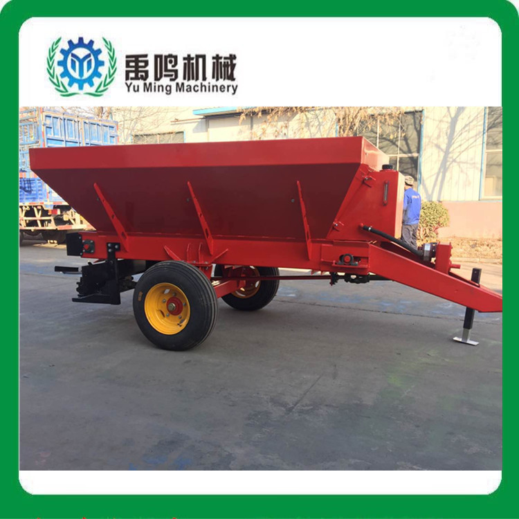 粪肥抛撒机发酵粪肥撒粪车 拖拉机牵引式双盘撒肥车 四轮拖拉机带