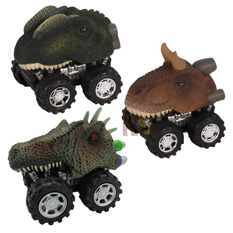 Creative Plastic Mini Model Warrior Dinosaur Children's Toy Car 1pcs display picture 3