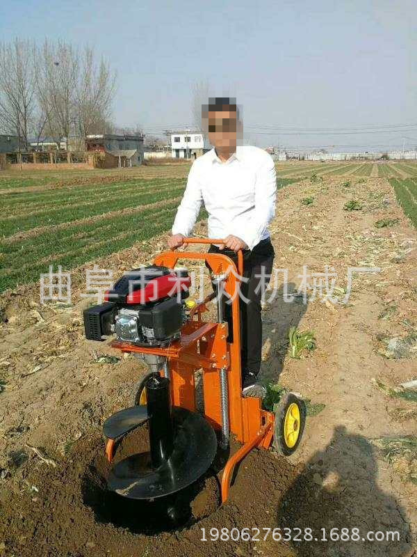 陵川县 脚踏式汽油挖坑机 带支架固定挖坑机
