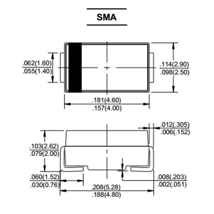 全新正品US2M SMA 快恢复二极管 HER208 DO-214AC