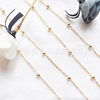 DIY jewelry accessories beading chain iron/pure copper 245 beads chain 4mm cross stream chain