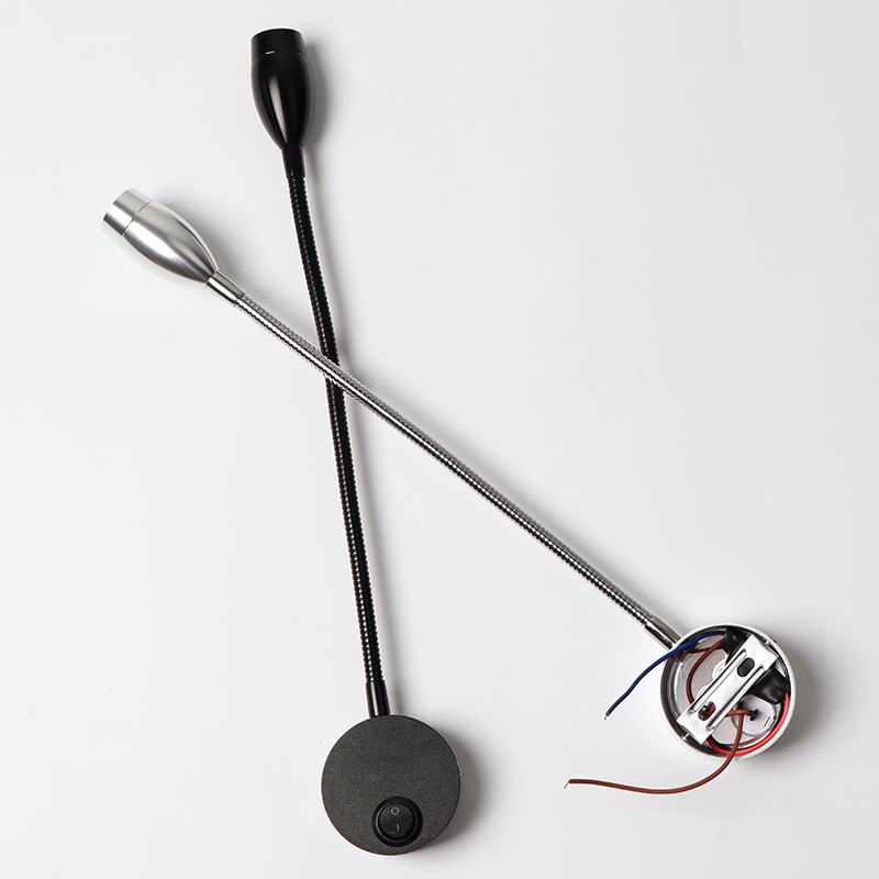 3W LED lámpara de pared interior Hotel habitación decoración lámpara dormitorio lectura iluminación lámpara Simple lámpara de pared de aluminio
