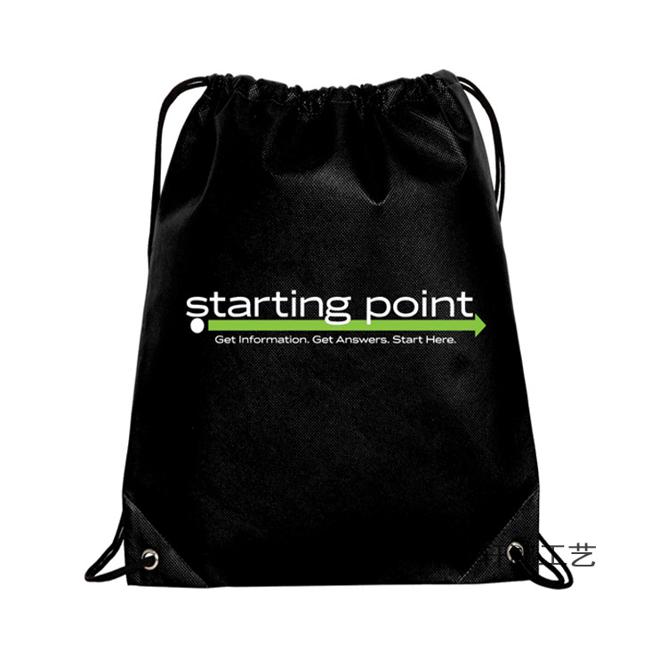 专业定制 无纺布抽绳束口袋 覆膜拉绳收纳袋 防水不织布双肩背包