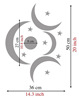 Creative DIY Star Moon Static Wall Sticker Clock Home Decoration Acquire Mirror Hanging Clock WC1321