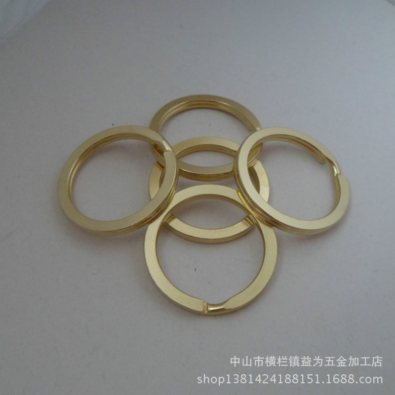 生産廠家直銷黃銅鑰匙環純銅圈複古DIY手工皮具配件鑰匙鎖扣圈