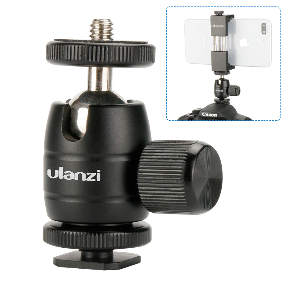 U  金屬迷妳雲台 手機相機攝影1/4螺絲口熱靴口球型小雲台ULZ