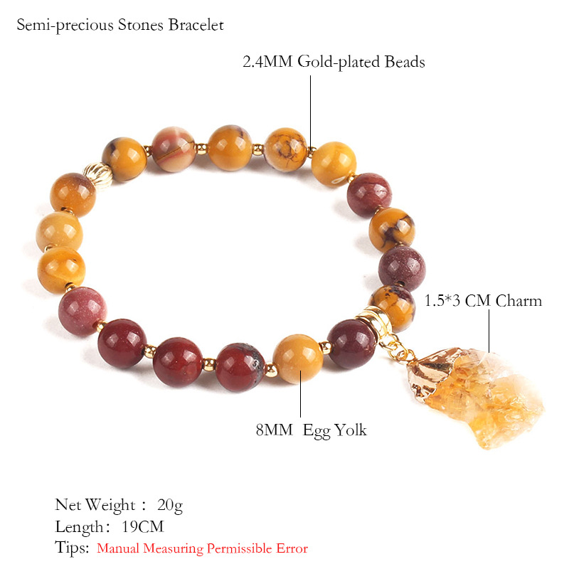 Natural Stone Fashion Geometric bracelet(B-B0549-A) NHGW0931-B-B0549-A