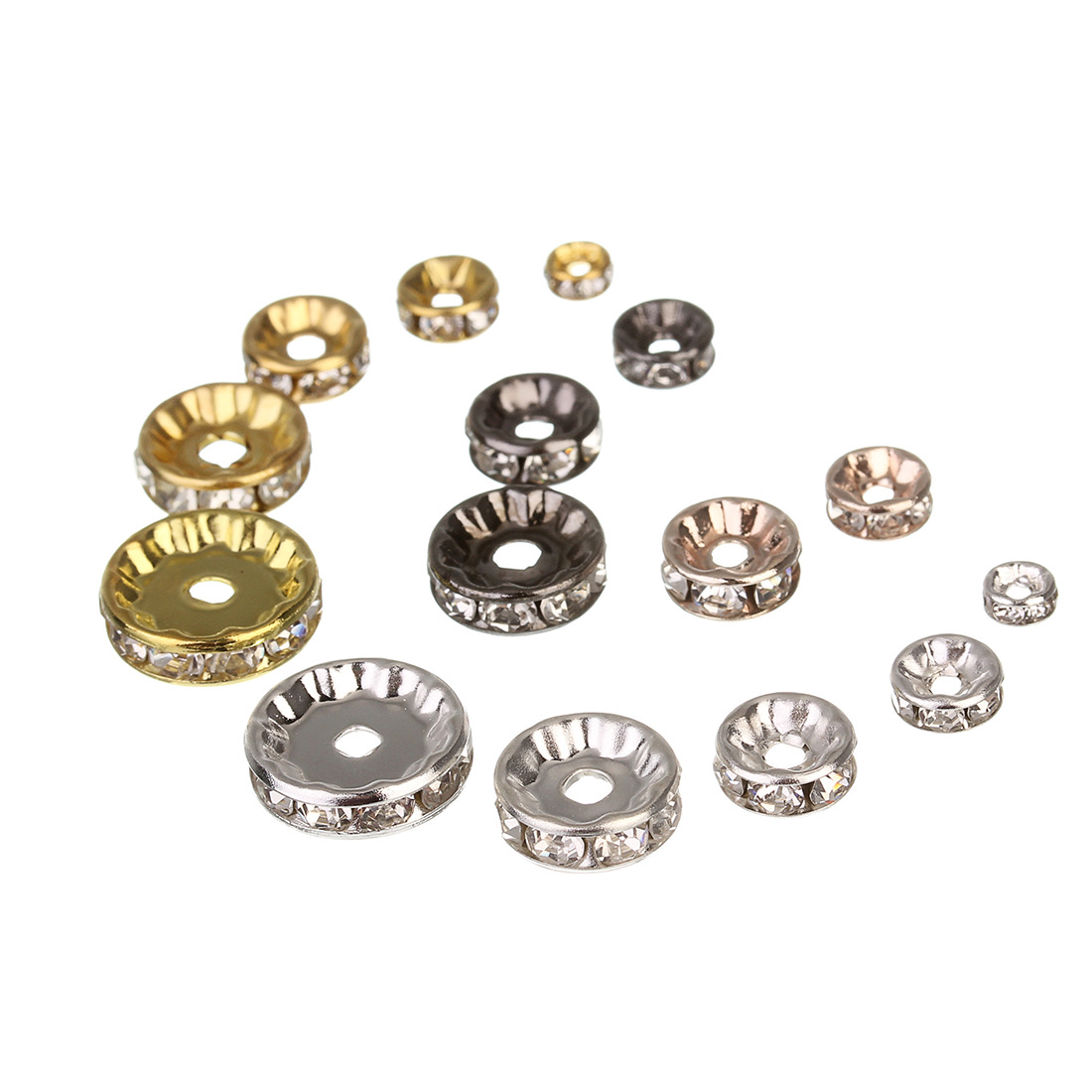 50 Iron Rhinestones Round Beads display picture 9