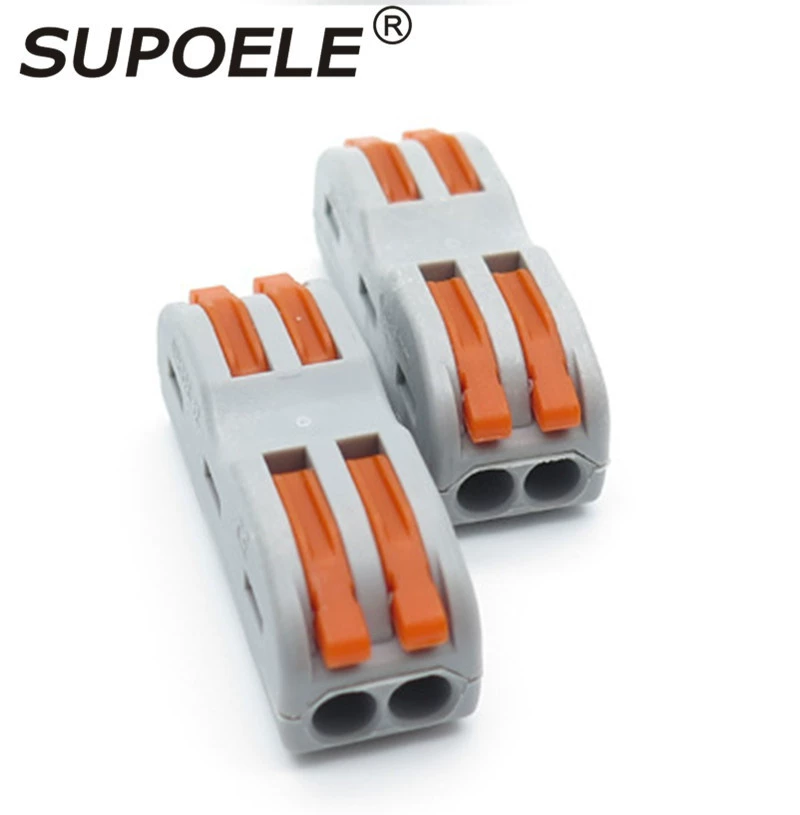 SPL-2 Клемма с двумя отверстиями, мягкий и жесткий соединитель, быстрый соединитель, клемма 2-2 для ламп