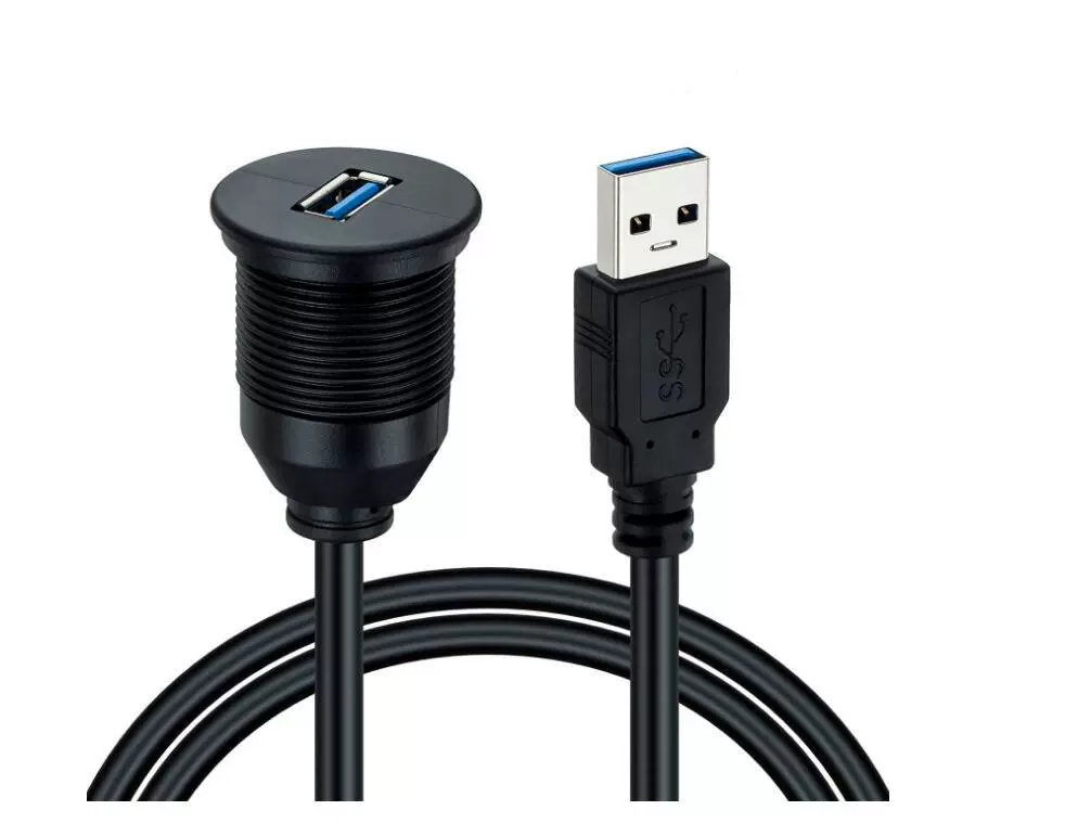 USB3.0 waterproof line car rotary ship motorcycle instrument panel data extended line 1 meter