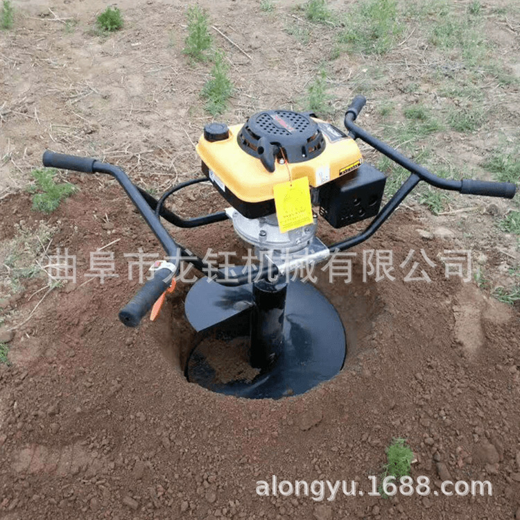 多功能汽油机挖坑机 手提植树挖坑机 大功率硬土植树挖坑机