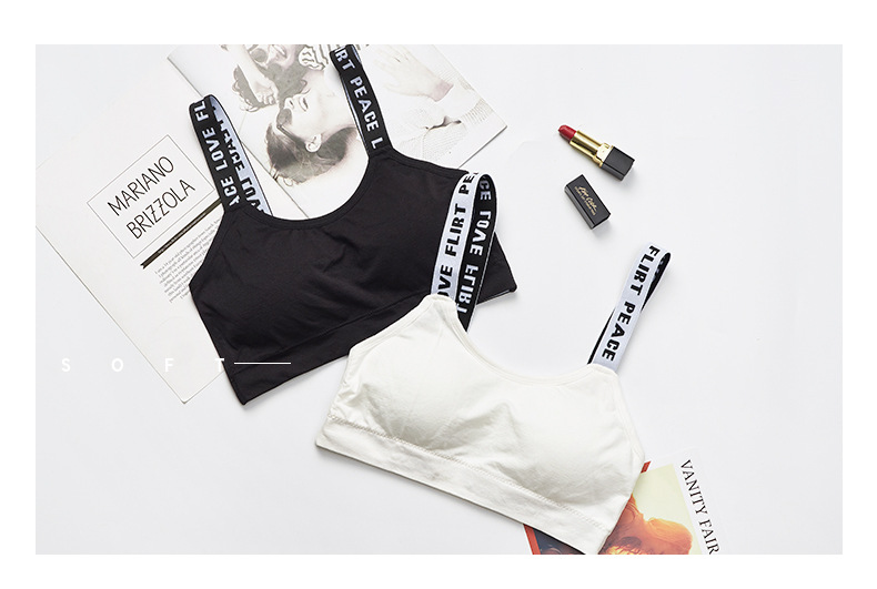 New seamless strapless undergarments without steel rings, with letters, comfortable base and sporty halter tops, sold directly by the manufacturer for women detail image 9