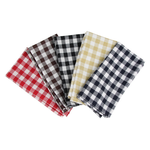 ins Nordic style 5 colors 40*40cm plaid polyester napkin student placemat insulation pad photo table decoration