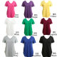 Cross-border source European and American large size women's loose top Amazon WISH summer solid color V-neck short sleeve T-shirt for women