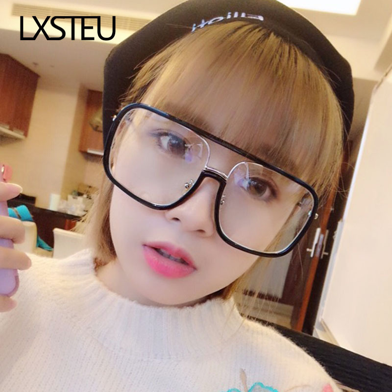 Huachenyu Net Red Same Glass Frame Transparent Flat Light Mirror Men…